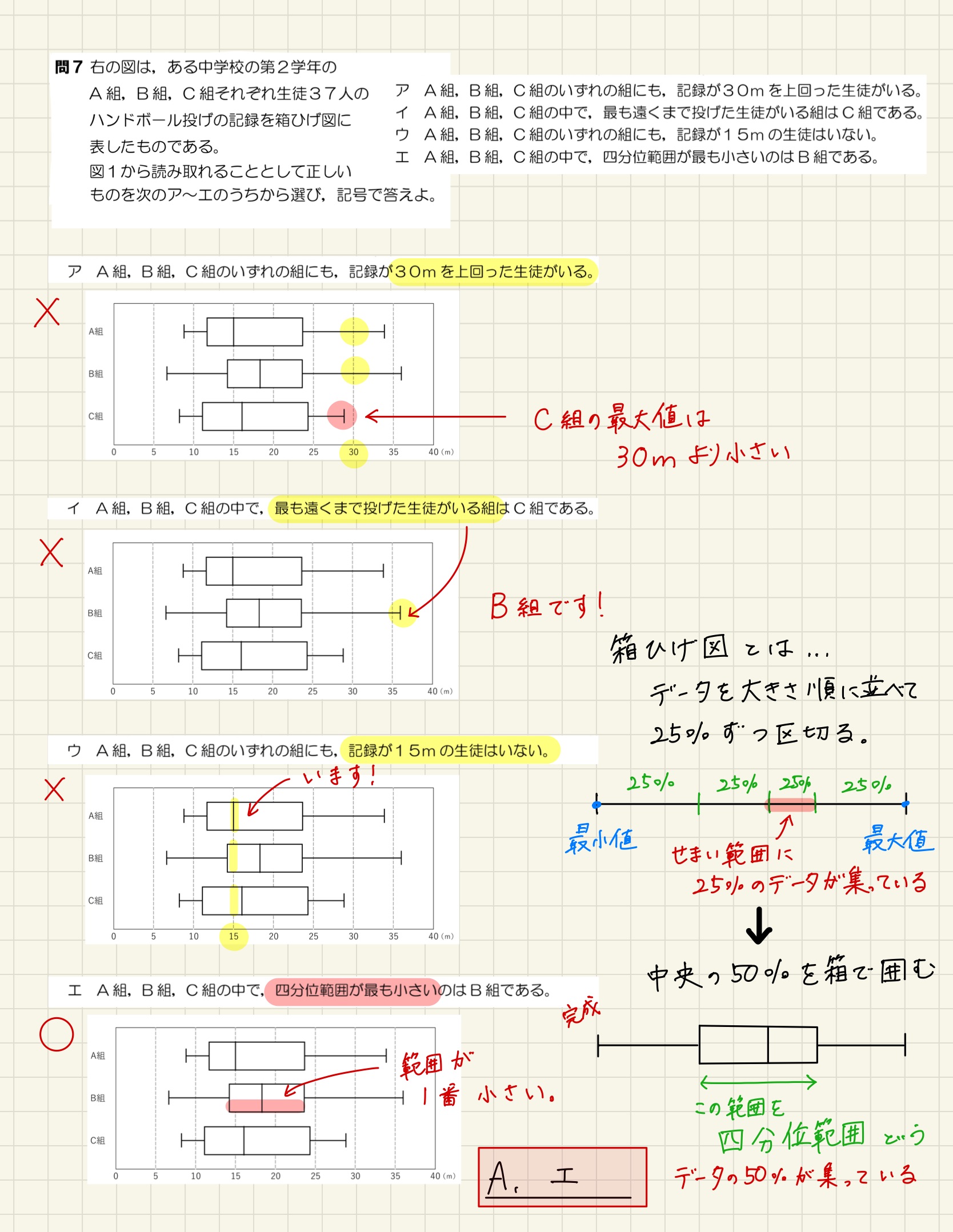 中学数学 プリント ダウンロード　都立入試　数学解説